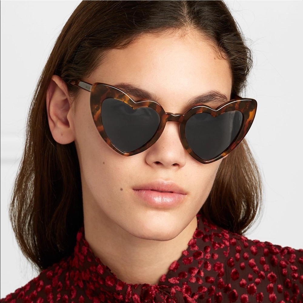 Saint Laurent Loulou Heart Sunglasses